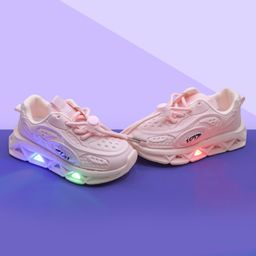 FEETWELL SHOES Abstract Designed LED Lace Up Shoes - Pink-image-57
