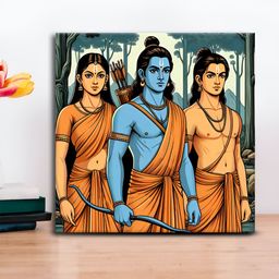 OLIVE TREE Blue & Orange 1 Piece Religious Wall Art-picture-11
