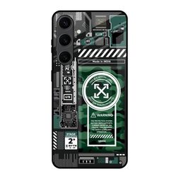 QRIOH Green Camo Circuit Printed Samsung Galaxy S24 Plus Back Case-picture-8