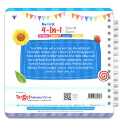 target publication pvt ltd My First 4 In 1 Alphabet, Numbers, Colours and Shapes Book image 2