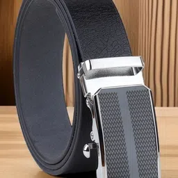 The Roadster Lifestyle Co. Men Solid Textured Leather Formal Belt-picture-2