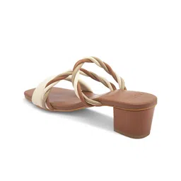 ALL TABS OPEN PU Block Mules with Bows image 2