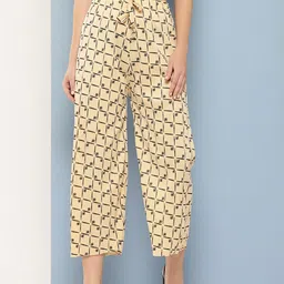 Aarika Women Printed Flared Cropped Palazzos-image-91