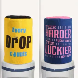 Swayam Multicolored Cotton 20 Litre Water Dispenser Bottle Covers - Set of 2-image-18
