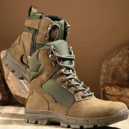 Hoversole Men's Warrior Green Derby Boots-picture-11