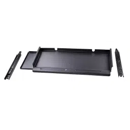 Implemental Keyboard Tray Channel with Mouse Pad Metal Black for Computer Desk, ‎A5669-15