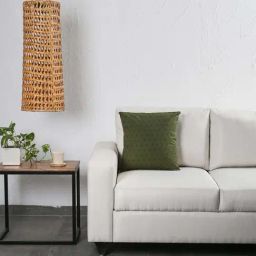 House This Kahaniya Olive & Black Cotton Cushion Cover - Set of 1-image-75