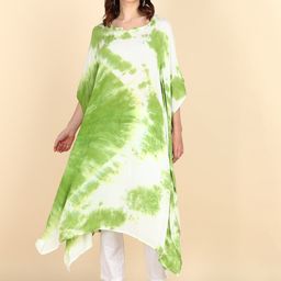 PinkTribe Women Dyed Round Neck Kaftan Kurta-picture-16