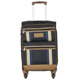 Tommy Hilfiger Scoutt Club Black 4 Wheels Small Soft Cabin Trolley - 36.5 cm-image-54