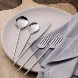 Home4U Gart Silver Stainless Steel 5 Piece Cutlery Set-28