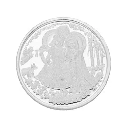 Sri Jagdamba Pearls Radha Krishna 999 Silver 10gm Silver Coin-17