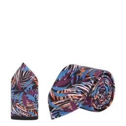 Tossido Multicolor Printed  Tie with Pocket Square-39