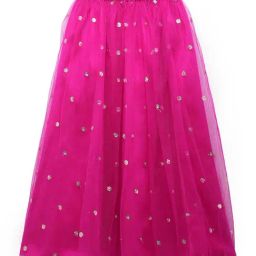 studiorasa Kids Pink Embroidered Skirt-image-80