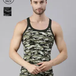 Dixcy Scott Maximus Multi Cotton Regular Fit Printed Vest - Pack Of 2-image-39