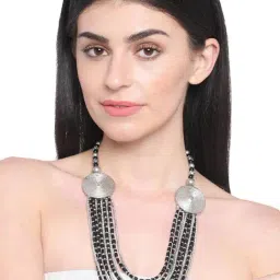 Imli Street Black & Silver Necklace-39