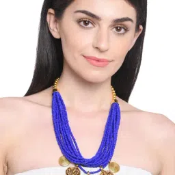 Imli Street Blue & Golden Necklace-image-51