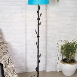 Homesake Blue & Black Metal E27 Contemporary Floor Lamp - Set of 1-image-50