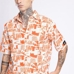 UNRL Abstract Printed Casual Shirt-image-63