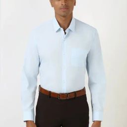 Peter England Blue Regular Fit Shirt-image-78