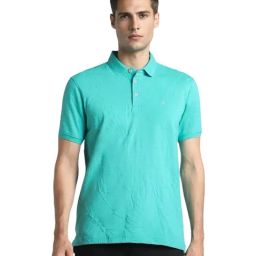 Simon Carter London Green Printed Slim Fit Polo T-Shirt-image-80