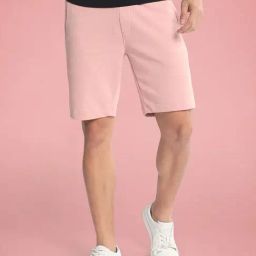 Rare Rabbit Pink Regular Fit Solid Shorts-image-27