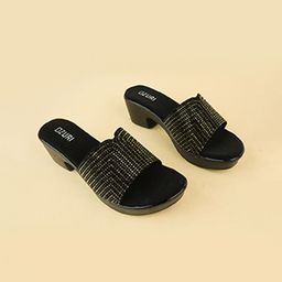Ozuri Suede Party Block Sandals-14