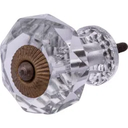 Atom 38 mm (1.5 inch) Glass Clear Glossy Finish Cabinet/Drawer Knob, GKCP-CLEAR-image-72