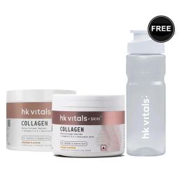 HealthKart HK Vitals Skin Radiance Collagen, 100 g Orange and Mango & Sipper Combo-12