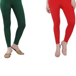 SAJATA Women Pack Of 2 Solid Leggings-image-97