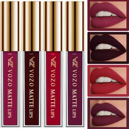 VOZO Set Of 4 Matte Lips Liquid Lipstick 4 ml Each Shade 101-102-104-201 image 1