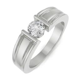EMORI White Gold Odra Solitaire Diamond Ring-image-30