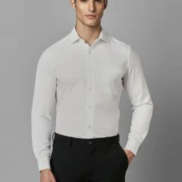 Louis Philippe White Cotton Regular Fit Shirt-picture-3