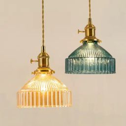 Whispering Homes Prismatic Glass Barn Pendant Light - Amber-image-55