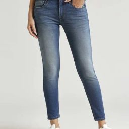 Pepe Jeans Blue Cotton Low Rise Jeans-image-0