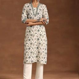 Libas Off White Printed Kurta-44