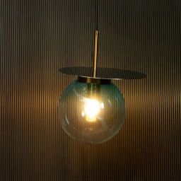 Whispering Homes Visconte Glass Hanging Light - Sky Blue-image-4