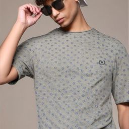 MACK JONNEY Micro Ditsy Printed Round Neck Short Sleeves T-shirt-image-38