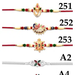 DeoDap Rakhi Combo With Roli Chawal Coin & Greeting Card-60