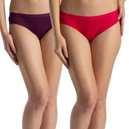 Van Heusen Red & Maroon Cotton Hipster Panties - Set Of 2-5