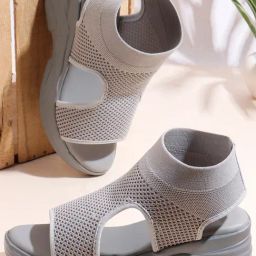 TRYME Women's Grey Sling Back Sandals-image-55