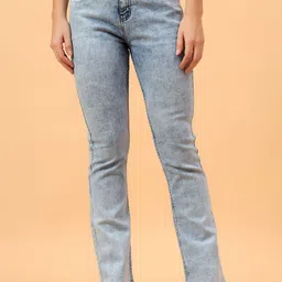Mast & Harbour Women Bootcut Mid-Rise Light Fade Jeans-picture-34