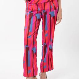RAREISM Pink Polyester Printed Trousers-image-18