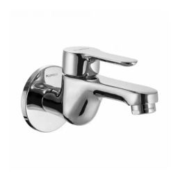 PLUMBER AROMA Wall Mounted Chrome Finish Bib Cock with Wall Flange, AMA-2103-20