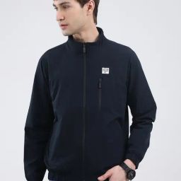 Rock.it Navy Blue Blend Poly Solid Jacket-picture-37