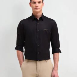 Arrow New York Black Cotton Slim Fit Shirt-picture-29