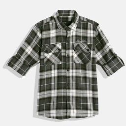 Cavio Boys Grey Cotton Checks Shirts-image-78
