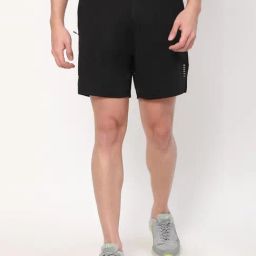 Dida Black Polyster Regular Fit Solid Shorts-image-95