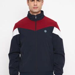 Duke Navy Slim Fit Colour Block Jacket-picture-30