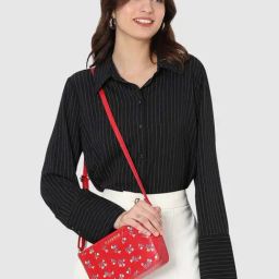 Caprese MERIDA Red Floral Small Sling Handbag-image-64