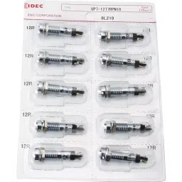 IDEC UP Series LED Small Indicator Light Round Flat Built-In Resistor, UP7-1277RPN10 (Set of 10)-picture-46